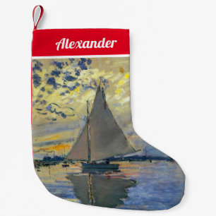 Claude Monet - Segelboot in Le Petit-Gennevilliers Kleiner Weihnachtsstrumpf
