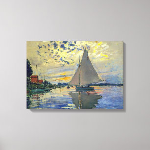 Claude Monet - Segelboot in Le Petit-Gennevilliers Leinwanddruck