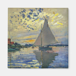 Claude Monet - Segelboot in Le Petit-Gennevilliers Magnet