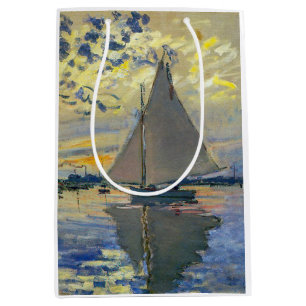 Claude Monet - Segelboot in Le Petit-Gennevilliers Mittlere Geschenktüte