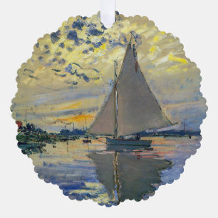 Claude Monet - Segelboot in Le Petit-Gennevilliers Ornament Karte