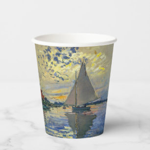 Claude Monet - Segelboot in Le Petit-Gennevilliers Pappbecher