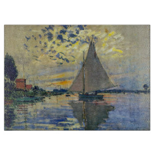 Claude Monet - Segelboot in Le Petit-Gennevilliers Schneidebrett