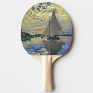 Claude Monet - Segelboot in Le Petit-Gennevilliers Tischtennis Schläger