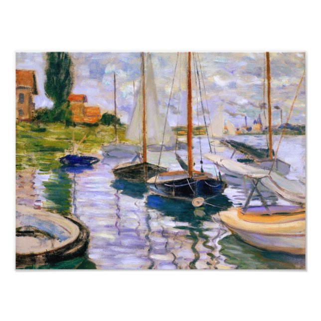 Claude Monet - Segelboote auf der Seine Fotodruck (Vorne)