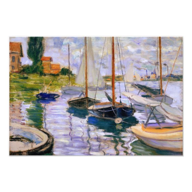 Claude Monet - Segelboote auf der Seine Fotodruck (Vorne)