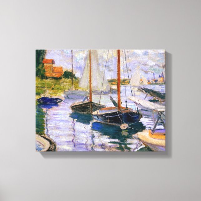 Claude Monet - Segelboote auf der Seine Leinwanddruck (Vorderseite)
