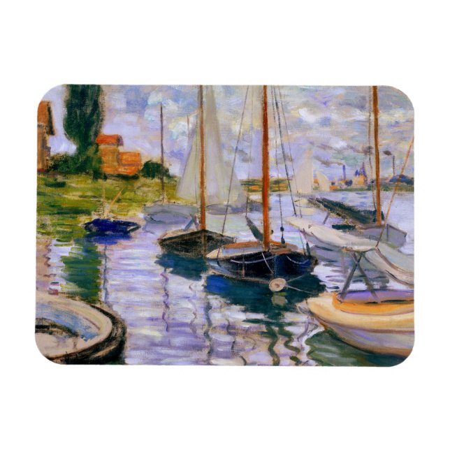 Claude Monet - Segelboote auf der Seine Magnet (Horizontal)