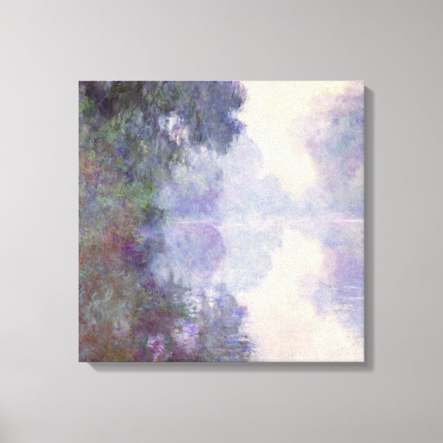 Claude Monet - Seine am Giverny, Morgennebel Leinwanddruck (Vorderseite)