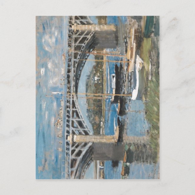 Claude Monet Seine Argenteuil Seinebr?cke bei Arge Postkarte (Vorderseite)