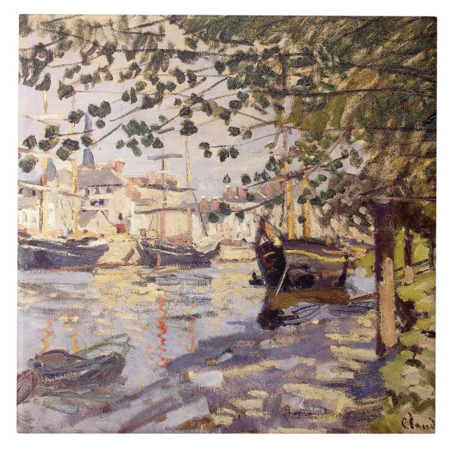 Claude Monet. Seine in Rouen Fliese (Vorderseite)