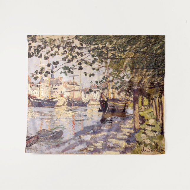 Claude Monet. Seine in Rouen Wandteppich (Vorderseite (Horizontal))