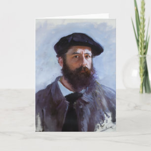 Claude Monet, Selbstporträt mit Barett, Karte