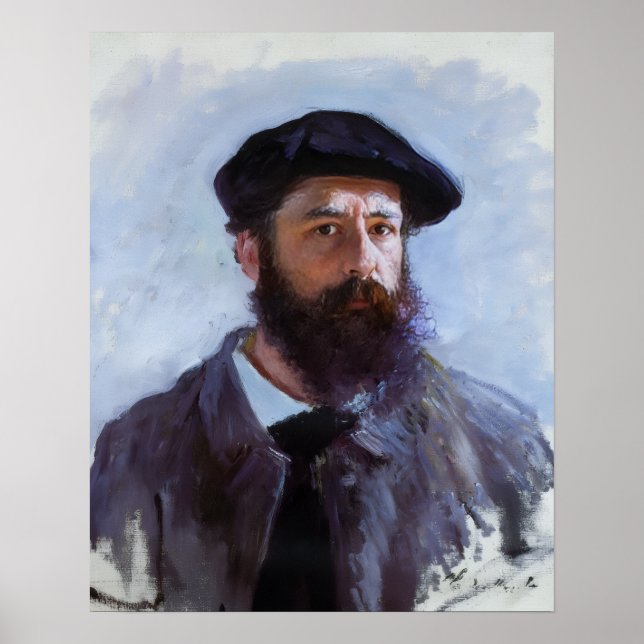 Claude Monet, Selbstporträt mit Barett, Poster (Vorne)
