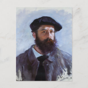 Claude Monet, Selbstporträt mit Barett, Postkarte