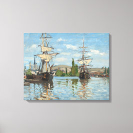 Claude Monet_Ships Reiten auf der Seine in Rouen Leinwanddruck