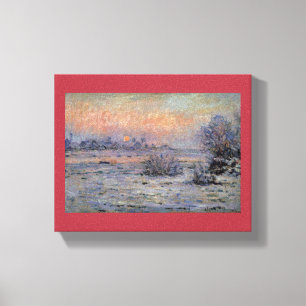 Claude Monet Soleil d'hiver à Lavacourt Wintersun Leinwanddruck