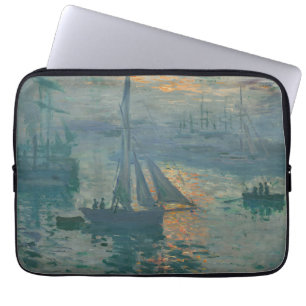 Claude Monet Sonnenaufgang Marine Segelboot Impres Laptopschutzhülle