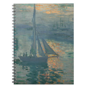 Claude Monet Sonnenaufgang Marine Segelboot Impres Notizblock