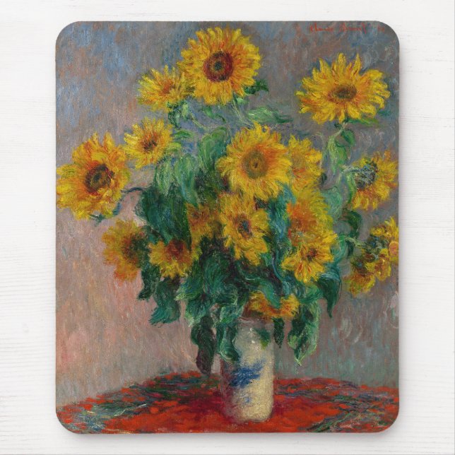 Claude Monet, Sonnenblume Mousepad (Vorne)