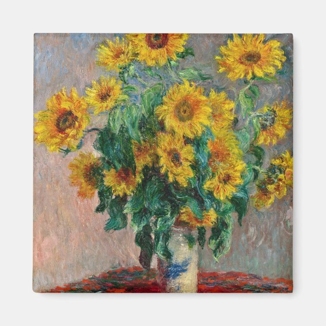 Claude Monet - Sonnenblumen Magnet (Vorne)