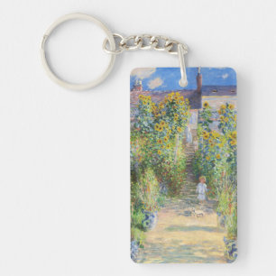 Claude Monet Sonnenblumengarten in Vétheuil Schlüsselanhänger