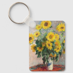 Claude Monet Sonnenblumenstrauß 1881 Kunst Schlüsselanhänger
