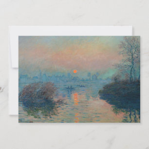 Claude Monet - Sonnenuntergang an der Seine bei La Dankeskarte