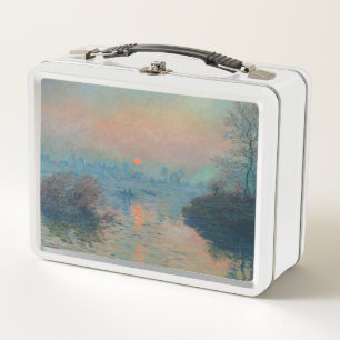 Claude Monet - Sonnenuntergang an der Seine bei La Metall Brotdose