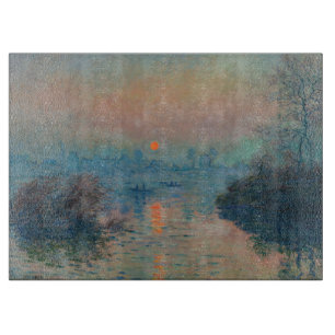 Claude Monet - Sonnenuntergang an der Seine bei La Schneidebrett