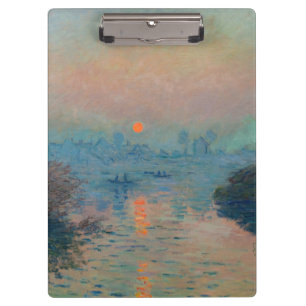 Claude Monet - Sonnenuntergang an der Seine in Lav Klemmbrett