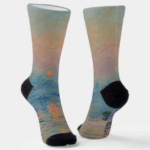 Claude Monet - Sonnenuntergang an der Seine in Lav Socken