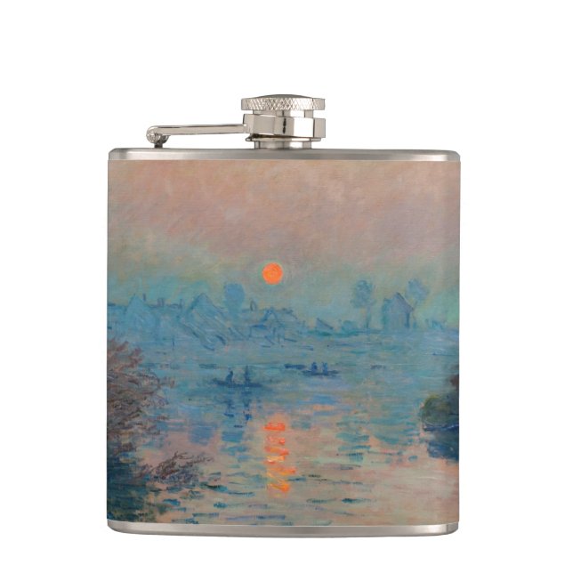 Claude Monet - Sonnenuntergang auf der Seine am La Flachmann (Vorderseite)