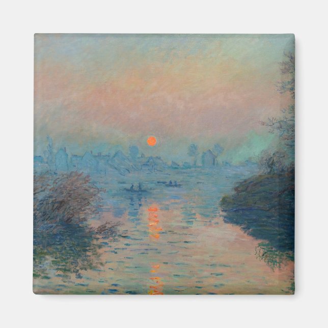 Claude Monet - Sonnenuntergang auf der Seine am La Magnet (Vorne)