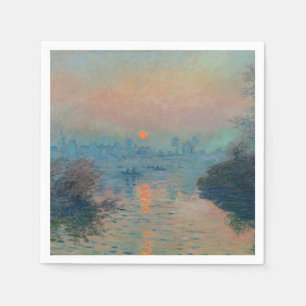 Claude Monet - Sonnenuntergang auf der Seine am La Serviette
