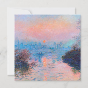 Claude Monet - Sonnenuntergang auf der Seine Feiertagskarte