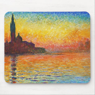 Claude Monet Sonnenuntergang in Venedig Impression Mousepad