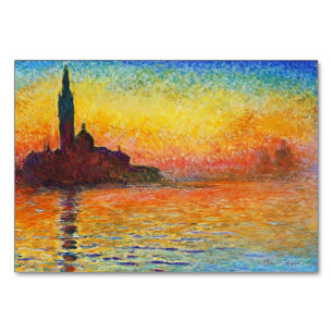 Claude Monet Sonnenuntergang in Venedig Impression Tischnummer