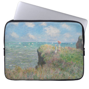 Claude Monet - Spaziergang an der Steilküste bei P Laptopschutzhülle