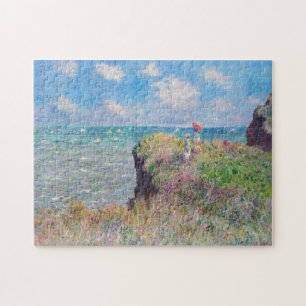 Claude Monet - Spaziergang auf der Klippe in Pourv