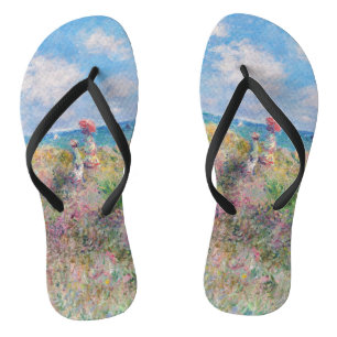 Claude Monet - Spaziergang auf der Klippe in Pourv Flip Flops