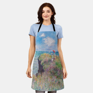 Claude Monet - Spaziergang auf der Klippe in Pourv Schürze
