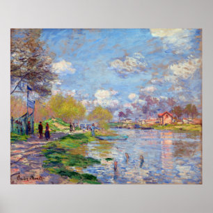 Claude Monet Spring von der Seine Poster