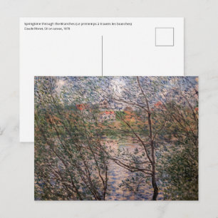 Claude Monet - Springtime durch die Zweige Postkarte