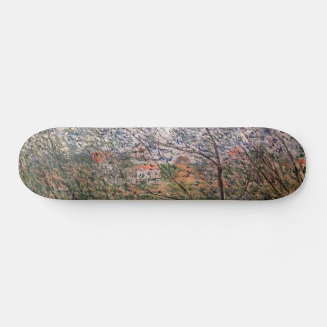 Claude Monet - Springtime durch die Zweige Skateboard (Horizontal)