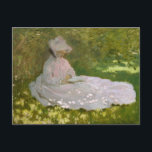 Claude Monet - Springtime Postkarte<br><div class="desc">Frühling von Claude Monet, 1872. Claude Monet war Gründer der französischen Impressionistischen Malerei und der beständigste und produktivste Praktizierende der Philosophie der Bewegung, seine Wahrnehmungen vor der Natur zu äußern, vor allem, wie sie auf Landschaftsmalerei in der Luft angewandt werden. Der Begriff "Impressionismus" leitet sich aus dem Titel seines Gemäldes...</div>