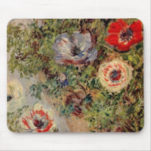 Claude Monet-Stillleben mit Anemonen-Schicksals-Ge Mousepad