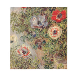 Claude Monet-Stillleben mit Anemonen-Schicksals-Ge Notizblock