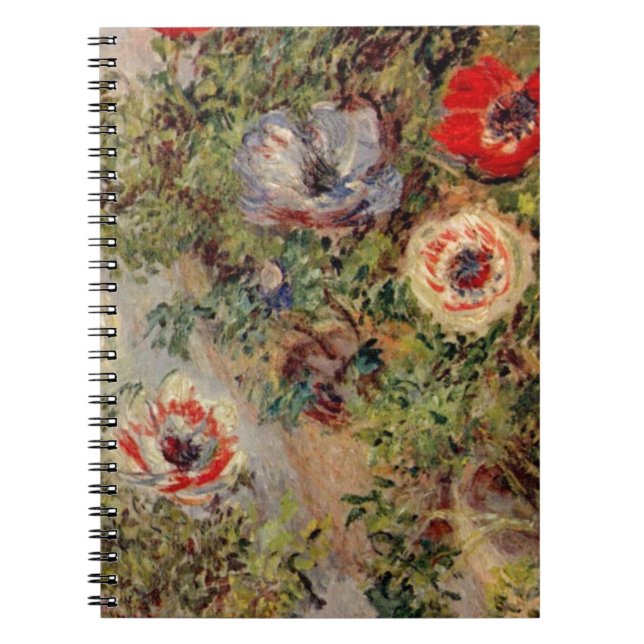 Claude Monet-Stillleben mit Anemonen-Schicksals-Ge Notizblock (Vorderseite)