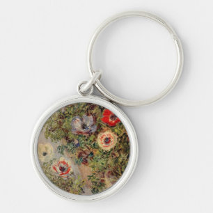 Claude Monet-Stillleben mit Anemonen-Schicksals-Ge Schlüsselanhänger